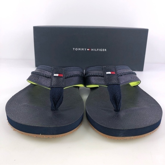 TOMMY Hilfiger Dembo Mens Flip Flop Sandals Blue Stylish & Comfortable - Picture 4 of 8